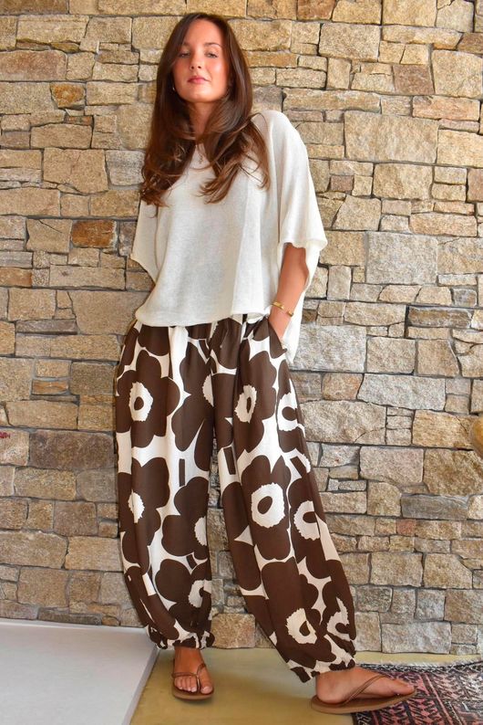 Carnaby Balloon Cuff Pant Chocolate & Calico